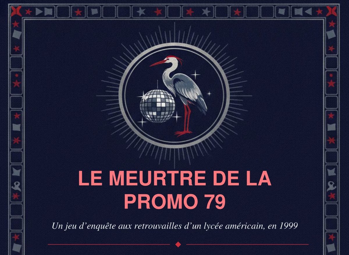 Couverture du kit murder party Le Meurtre de la promo 79