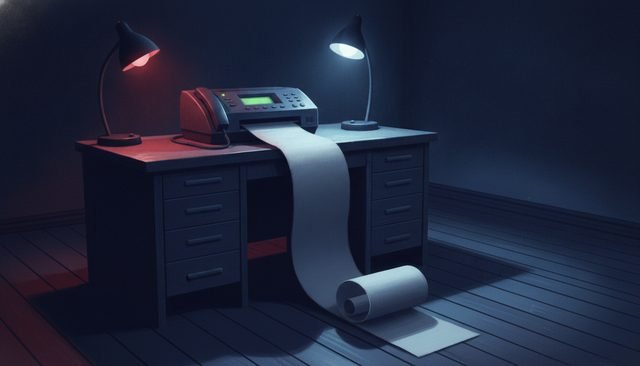 Faxes arrive through the night with news from outside