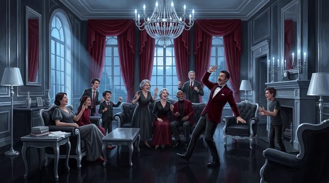 Charades in the drawing room, one of 14 Challenges