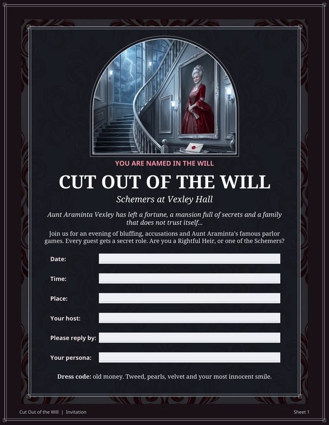 The printable invitation