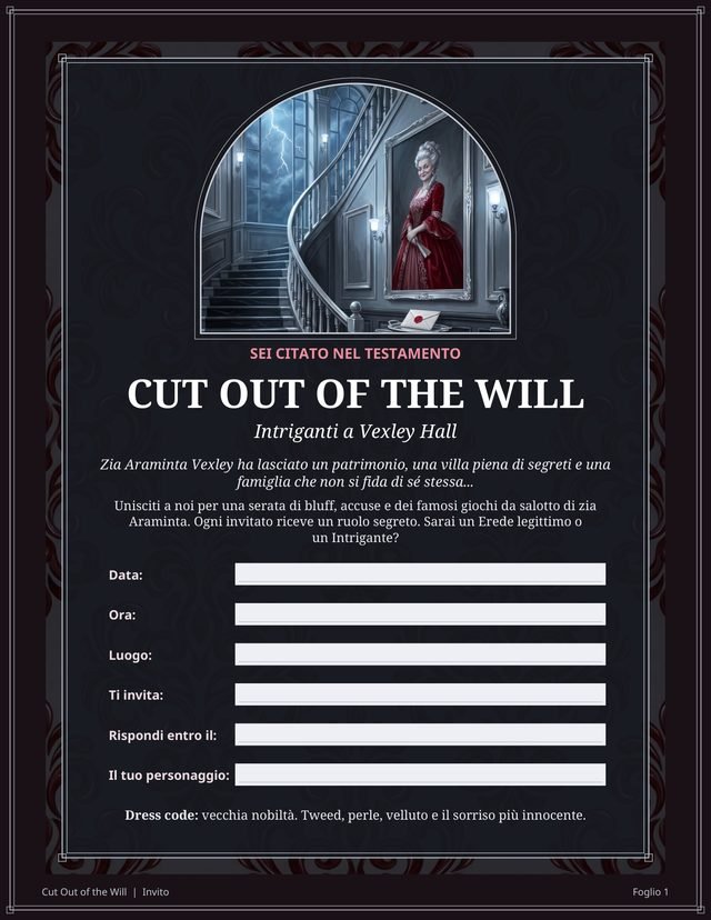 L’invito da stampare